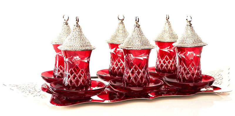 Crystal tea sets with cover - Roxelana Designer Jewelry & Fine Gifts