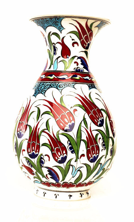 Tulip Motive Ceramic Vases - Roxelana Designer Jewelry & Fine Gifts