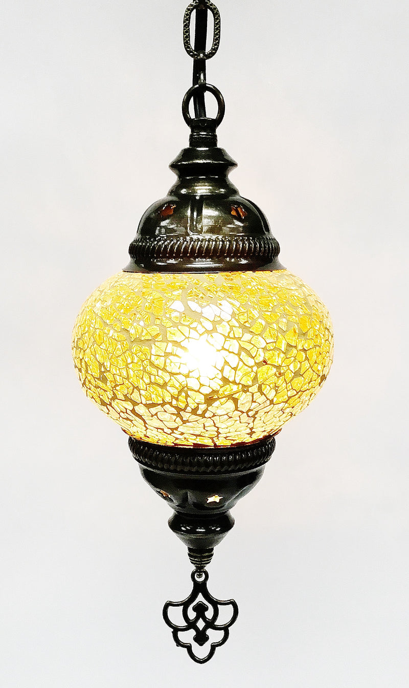 Crackly glass hanging lamp B2