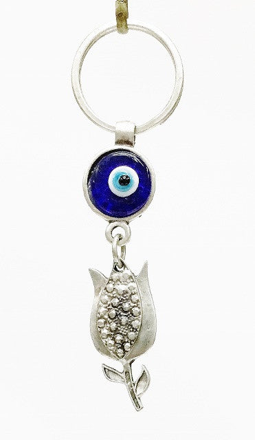 Tulip Evil eye key chain - Roxelana Designer Jewelry & Fine Gifts