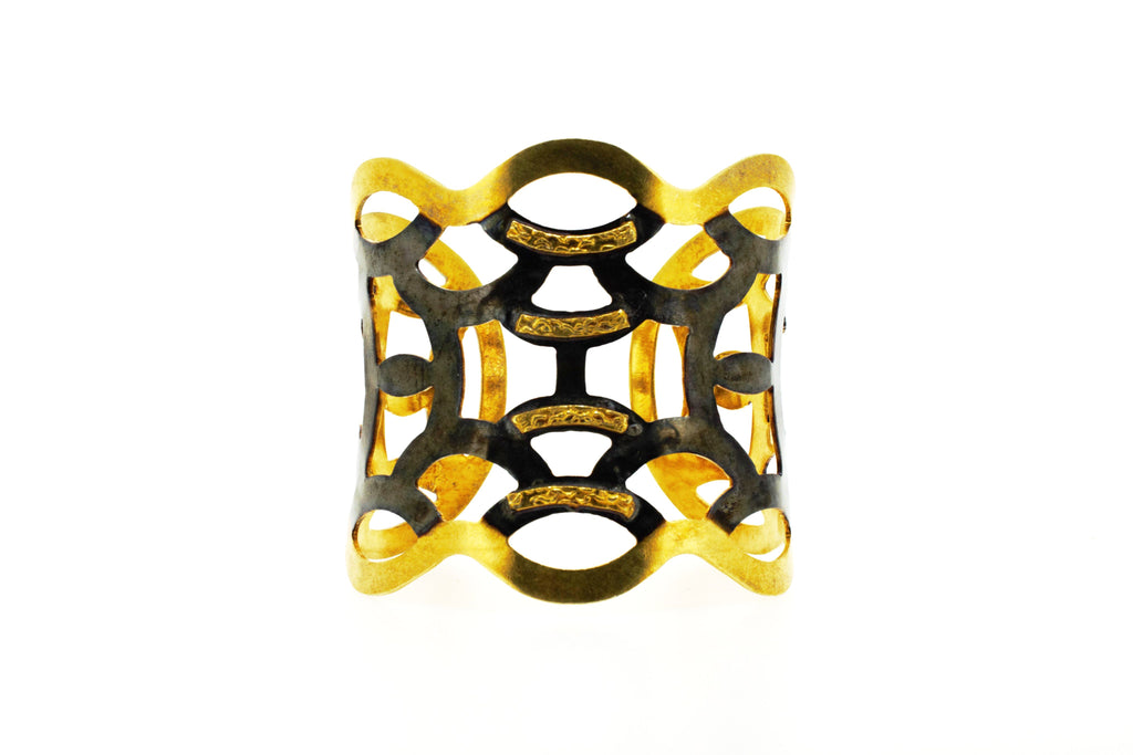 Black Yildiz Cuff - Roxelana Designer Jewelry & Fine Gifts