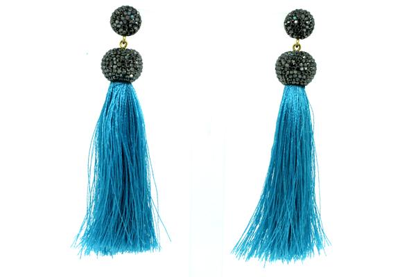 Silk Tassel Earring - Roxelana Designer Jewelry & Fine Gifts