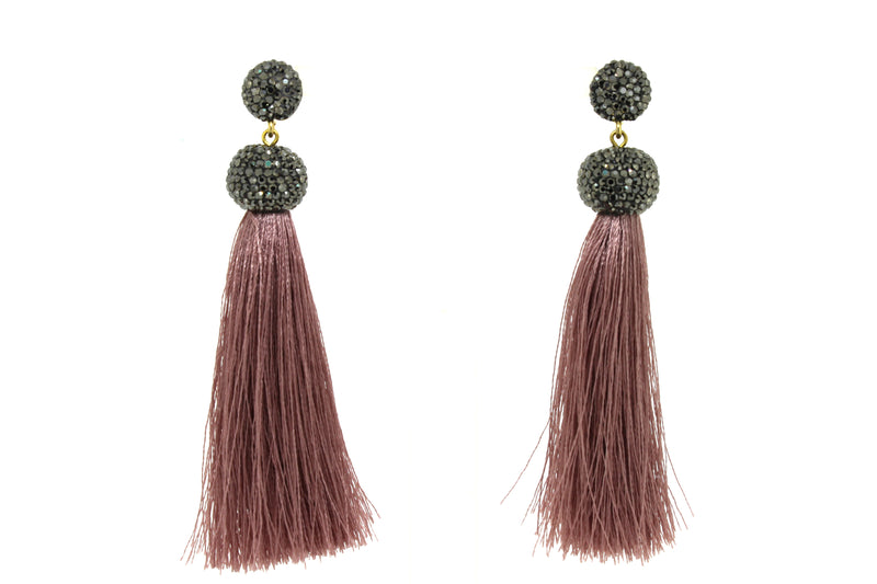 Silk tassel earring - Roxelana Designer Jewelry & Fine Gifts