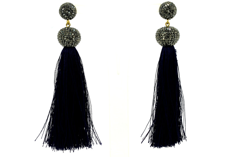 Silk tassel earring - Roxelana Designer Jewelry & Fine Gifts