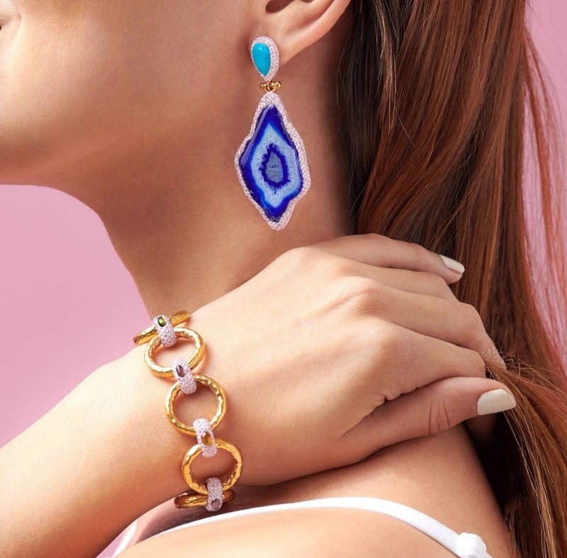 Agate earrings